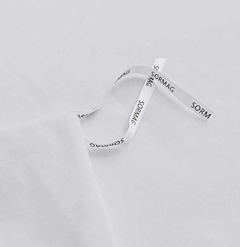 SORMAG Bedding Duvet Cover King Size 3 Piece, Ultra Soft Double Brushed Microfiber Hotel Collection, Duvet Cover with Zipper Closure, White - Thumbnail 6