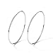 T400 925 Sterling Silver Hoop Earrings Medium Thin Lightweight Round Hoops for Women 45mm