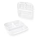 KIDDIEBITES | 100% Silicone Plates for Babies & Kids | Made in The USA | BPA, BPS, Lead, Cadmium, PVC, & Phthalate Free | Children's Divided Placemat Set | Clear, 2 Pack