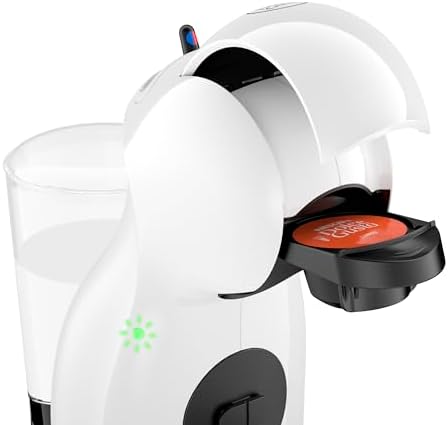 De'Longhi Nescafé Dolce Gusto Piccolo XS EDG110.WB, Cafetera Cápsulas, Incluye 3 Paquetes de Cápsulas, Diseño Super-Compacto, Cafetera Manual para Café y Otras Bebidas, 1500W, Blanco