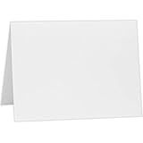 A2 Folded Card (4 1/4 x 5 1/2) - 80lb. Bright White (50 Qty) | Perfect for Invitations, Announcements, Sending Cards | A2FW-50