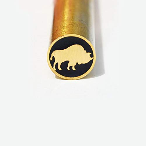 Mosaic Pin 1cm Knife Making Jewelry Handle Scales Grips Knives (#118B American Buffalo Bison-Brass)