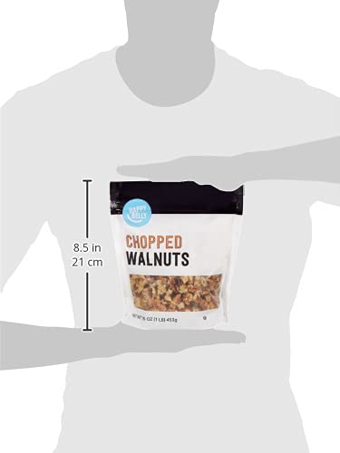AMAZON BRAND – HAPPY BELLY CHOPPED WALNUTS, 16 OUNCE