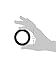 Doc Johnson OptiMALE - Tapered C-Ring - Stretchy Silicone - 45mm Unstretched Inner Diameter - Rounded Edges - Won't Dig Into Skin - Black