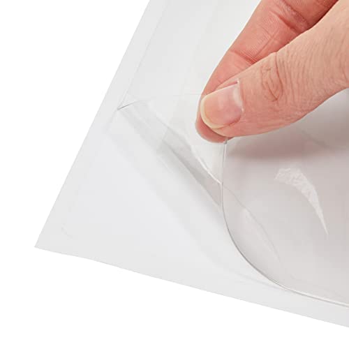 100 Pack Clear SelfAdhesive Pocket Label Holders for Index Cards 3x5, Bulk Top Load Plastic