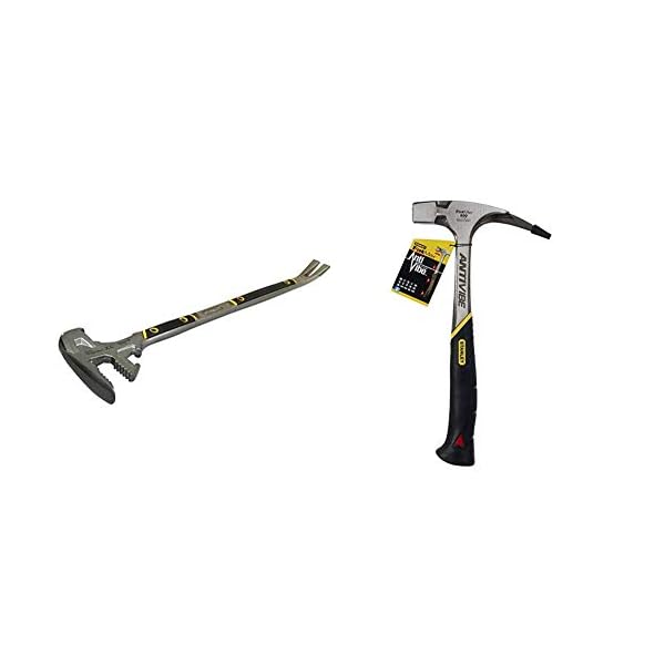 Stanley FatMax Fubar III (5-in-1 Abbruchwerkzeug, Vorschlaghammer, Stemmeisen) & FatMax Antivibe Latthammer (600 g…
