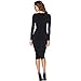 ALAIX Women's Sexy Long Sleeve Deep V Bodycon Bandage Cocktail Dress