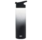 Simple Modern 32 Ounce Summit Water Bottle - Stainless Steel Tumbler Metal Flask +2 Lids - Wide Mouth Double Wall Vacuum Insulated Leakproof Ombre: Tuxedo