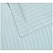 Amazon Basics 3 Piece Striped Microfiber Duvet Cover Set, King, Spa Blue