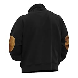 Mens Quarter Zip Pullover Vintage Fashion Long