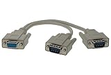 SF Cable 1ft DB9 Female to 2 Male Serial RS232 Splitter Cable