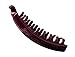 Zhooch Banana Hair Clip – Classic Banana Hair Comb. Iconic Hair accessory inspired by 80s trend. 5 inches Long. Inner Teeth, Premium quality, Strong Hold. Made in Korea. (Deep Burgundy)