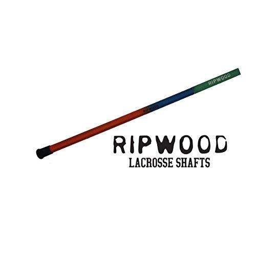 RIPWOOD Royal Blue and Orange Wood Attack Lacrosse Shaft, Stick, Handle - Solid ash, Hand Made in The USA, Includes Jimalax End Cap