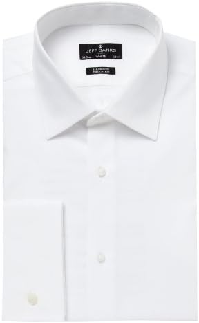 Jeff Banks Men Big and Tall Designer White Tailored Cutaway Collar Shirt