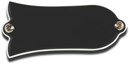 Quality Les paul bell shaped BLACK Blank truss rod cover 2ply white bottom/black top