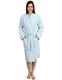 TowelSelections Turkish Cotton Terry Bathrobe Kimono Collar Robe Made in Turkey