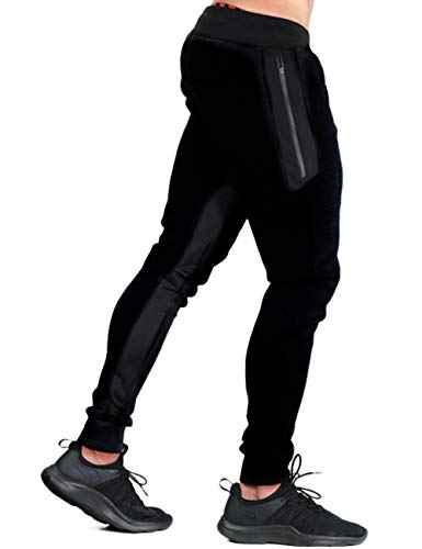 MAGCOMSEN Gym Broek Mens Lichtgewicht Trainingspak Bottoms Joggers Sweat Broek Slim Fit Wandelen Running Zip Zakken… - Image 3