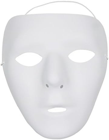 Thilo Scary White Blank Face Masks for Halloween DIY (Female, White)