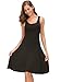 Missufe Women's Sleeveless Racerback Flared Casual Plain Tank Dress