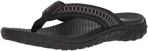 Skechers Men's Relaxed Fit-Reggae-Belano Flip-Flop,black,11 M US