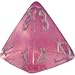 Polyhedral 7-Die Borealis Chessex Dice Set - Pink with Silver CHX-27404