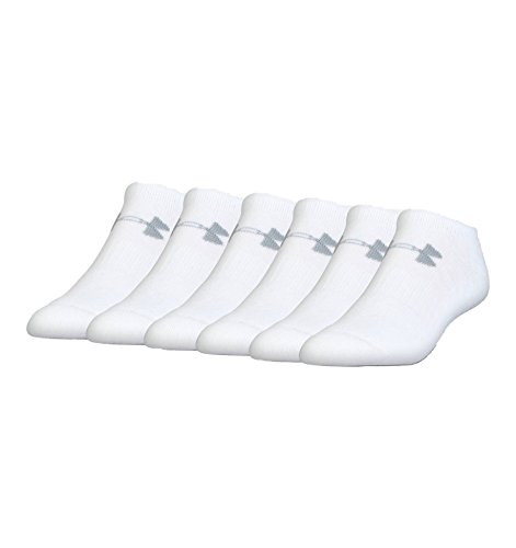 Under Armour Boy`s Charged Cotton 2.0 Paquete de 6 calcetines invisibles