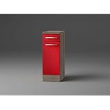 idealShopping GmbH Glashochhängeschrank OGLH656-9 in rot ...