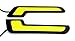 BININBOX White L Shape COB Car LED Lights 12V for DRL Fog Driving Daylight Daytime Running Lamp Waterproof Slim Black Case Pack of 2