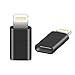 AODSC iOS Adapter,USB C (Female) to iOS (Male) Adapter, Support Charging and Data Transmission,Compatible with Phone Xs max Phone 8 8 Plus 7 7 Plus 6s 6s Plus 6 6 Plus [2 Pack](Black)