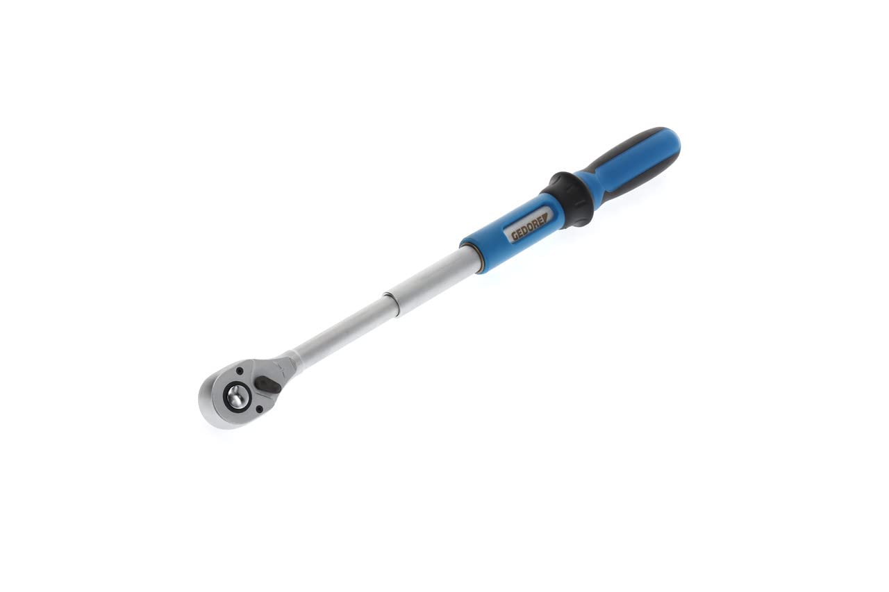 GEDORE Telescopic reversible ratchet, for 1/2", 12.5 mm drive, Long, 7.5° reverse angle, 2C grip, 1993 TU-10