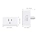 AUKEY Wi-Fi Smart Plug 4-Pack, Mini Smart Socket Compatible with Alexa, Google Assistant, IFTTT, or AUKEY Home App, No Hub Required