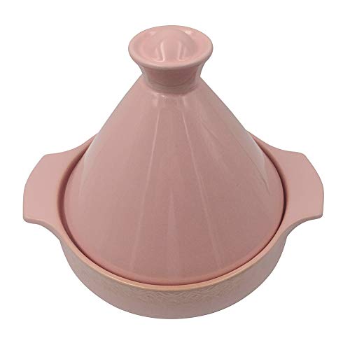WJXBoos-Braiser-Pan-Healthy-Saucepan-Earthen-Pot-for-BraisingHandmade-Clay-Pot-CookingCeramic-Moroccan-Tagine-Pot-with-Lid-158quart