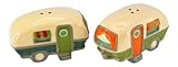 Camping Trip Weekend Getaway Campers RV Ceramic Salt and Pepper Shaker Set