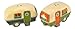 Camping Trip Weekend Getaway Campers RV Ceramic Salt and Pepper Shaker Set