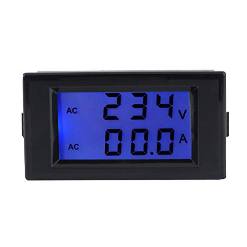 Qewmsg AC Digital Ammeter Voltmeter LCD Panel Amp Volt Meter 100A 300V 110V 220V