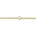 Kooljewelry 14k Yellow Gold Diamond Weave Curb Chain Anklet (2 mm, 10 inch)