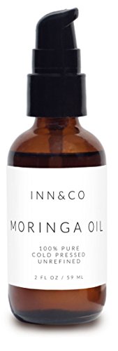 Inn&Co Highest Quality Organic Moringa Oil - 2 fl Oz - 100% Pure, Undiluted, Cold Pressed, And Unrefined - Hexane-Free- 365 Day Guarantee