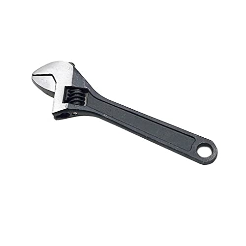 TOOLSTAR Mini Wrench，4inch/100mm Black Mini Metal Adjustable Wrench Spanner Hand Jaw Wrench Hand Tool