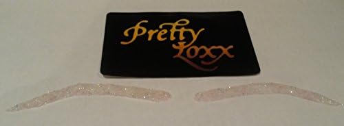 PrettyLoxx PU 'thin skin' real hair Eyebrows SHAPE 9 w/free adhesive (clear shimmer)