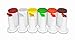 2dayShip Set of 6 Multi-Colored Flow-N-Stow 32 Ounce Juice Pour Bottles Brown, Green, Orange, Red, White, Yellow