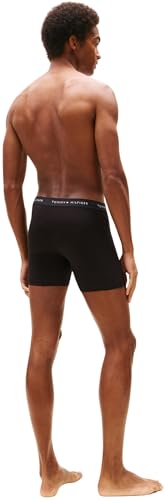 Tommy Hilfiger Herren 3er Pack Boxershorts Briefs mit Logobund, Schwarz (Black/Black/Black), L 2