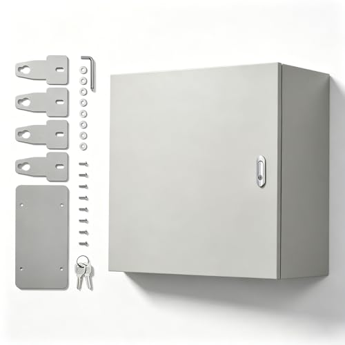 Steel Electrical Junction Box, 16"X16"X6" NEMA 4X, Indoor & Outdoor Electrical…