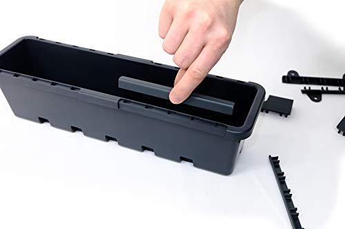 GreenLife Blumenbox 3 Stück Pflanzkasten Blumenkasten Balkonkasten (Anthrazit) – Bild 5