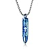 LIANTSH Lord's Prayer Cross Bullet Pendant Stainless Steel Lords Bible Cross Prayer Cremation Ashes Urn Necklace, Free Chain