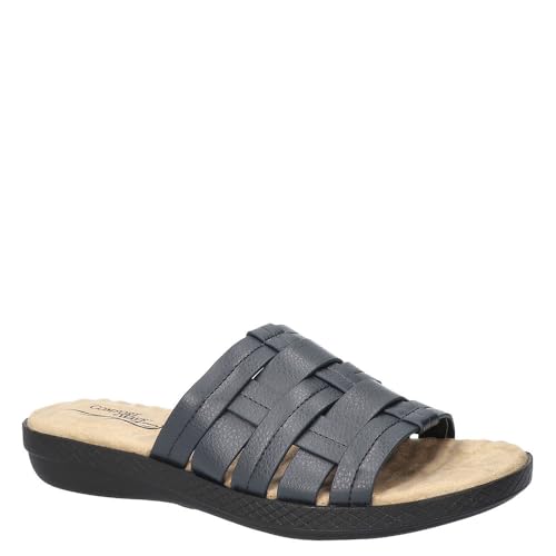 Easy Street Women’s Maha Slide Sandal, Navy, 11 X-Wide