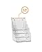 Dazzling Displays Clear Acrylic 4-Tier Brochure Holder for 6