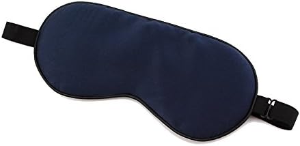 YooZoo Natural 100% Silk Sleep Mask for Sleeping Travel Super-smooth Comfortable Soft Blindfold With Adjustable Strap Washale Eyemask (cyan-blue)