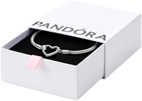 Amazon.com: Pandora Moments Heart T-Bar Closure Snake Chain