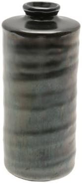 Kotobuki Japanese Mini Vase, Cylinder Black Luster #510-246