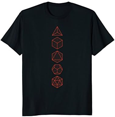 Mens Platonic Solids - T-Shirt Large Black